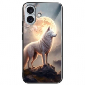 Maskica iPhone 16 Plus Kaljeno Staklo Moonlight Wolf