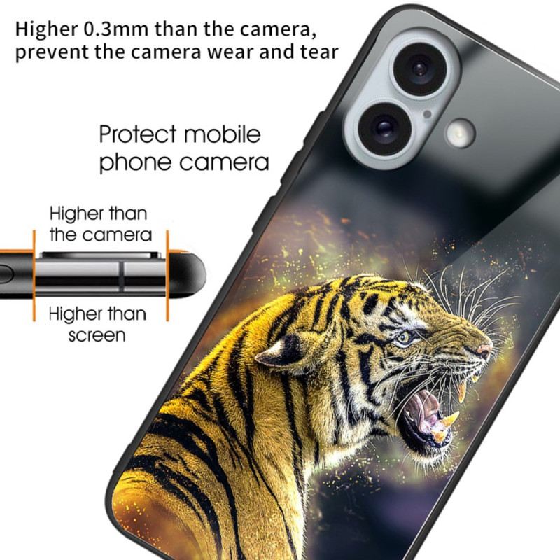 Maskica iPhone 16 Plus Kaljeno Staklo Roaring Tiger