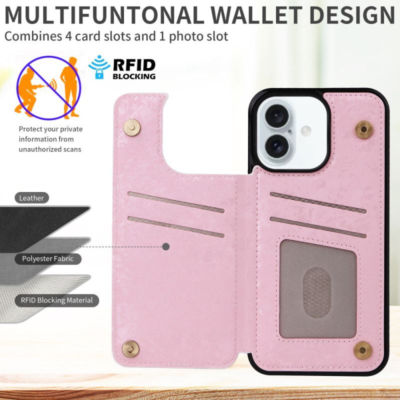 Maskica Za iPhone 16 Plus Cvjetna Rfid Zaštita