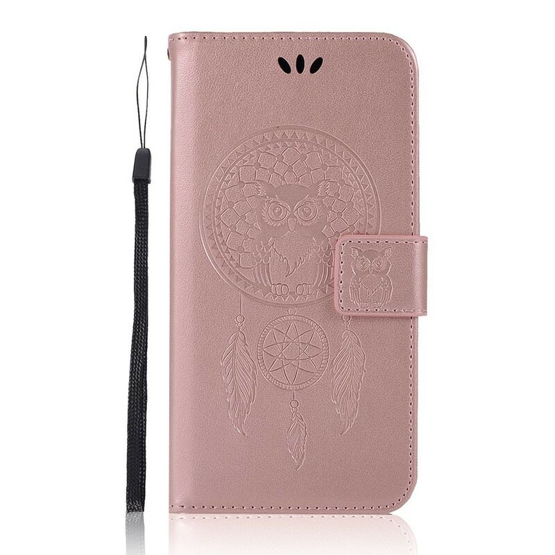 Kožna Futrola Samsung Galaxy M11 Sova S Kožnim Efektom Dreamcatcher