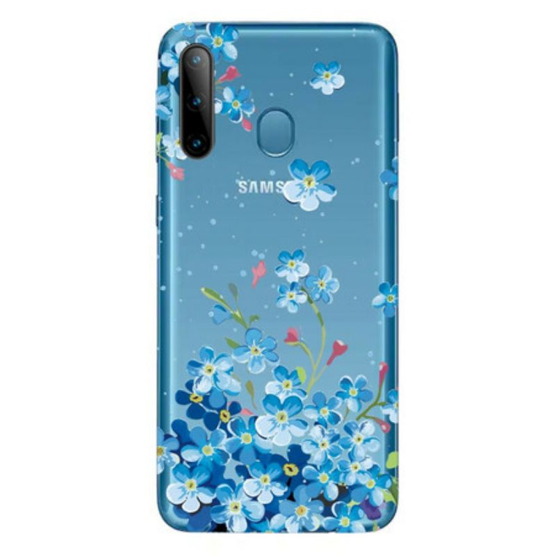 Maskica Samsung Galaxy M11 Plavo Cvijeće