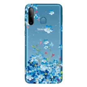 Maskica Samsung Galaxy M11 Plavo Cvijeće