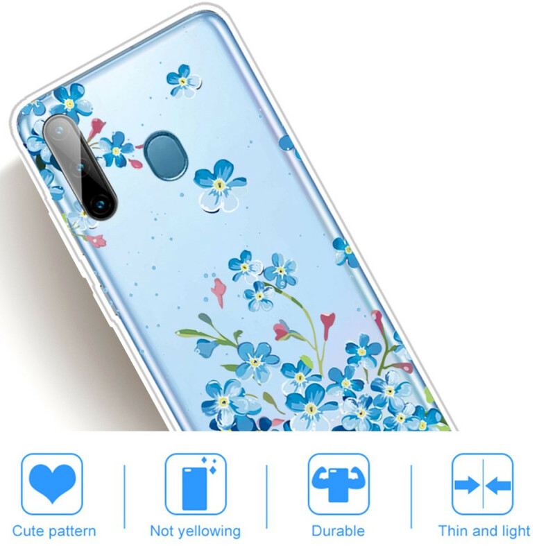 Maskica Samsung Galaxy M11 Plavo Cvijeće