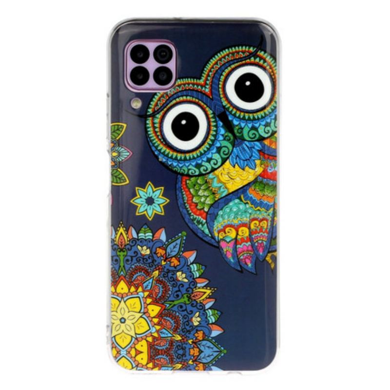 Maskica Huawei P40 Lite Mandala Fluorescentne Sove