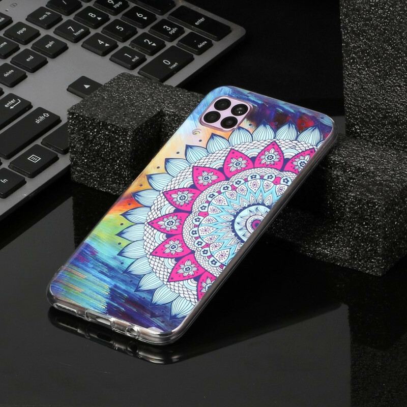 Maskica Huawei P40 Lite Mandala Fluorescentne Sove