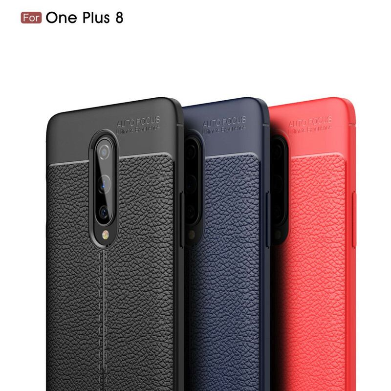 Maskica OnePlus 8 Efekt Dvostruke Linije Litchi Kože