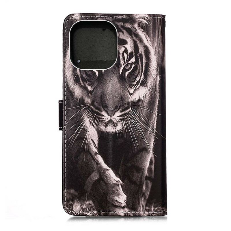 Kožna Futrola iPhone 13 Pro Noćni Tigar