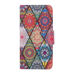 Kožna Futrola iPhone 13 Pro Patchwork S Uzicom