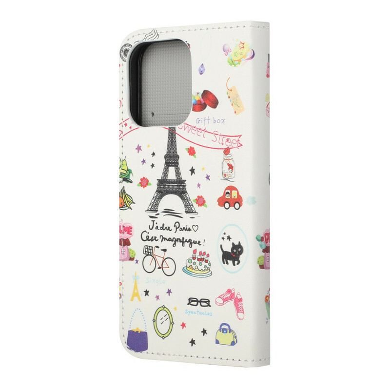 Kožna Futrola iPhone 13 Pro Volim Pariz