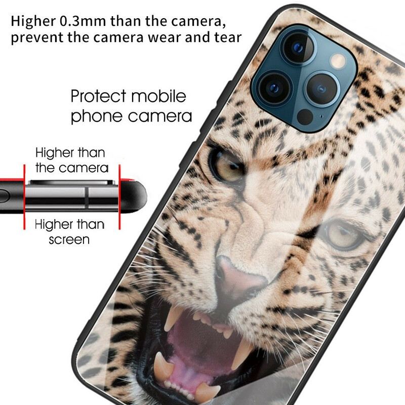 Maskica iPhone 13 Pro Leopard Kaljeno Staklo