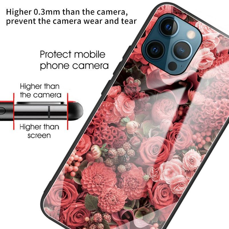 Maskica iPhone 13 Pro Rose Flowers Kaljeno Staklo