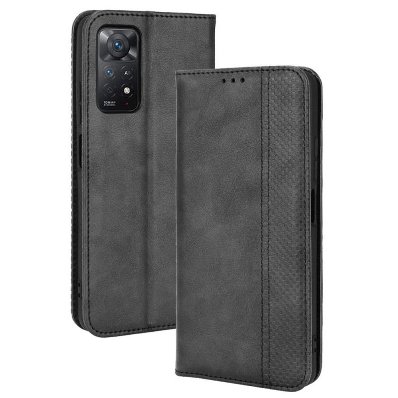 Flip Futrola Xiaomi Redmi Note 11 Pro / 11 Pro 5G Kožna Futrola Efekt Stilizirane Vintage Kože