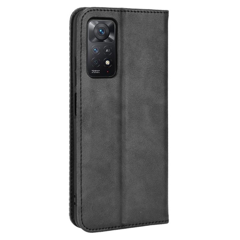 Flip Futrola Xiaomi Redmi Note 11 Pro / 11 Pro 5G Kožna Futrola Efekt Stilizirane Vintage Kože