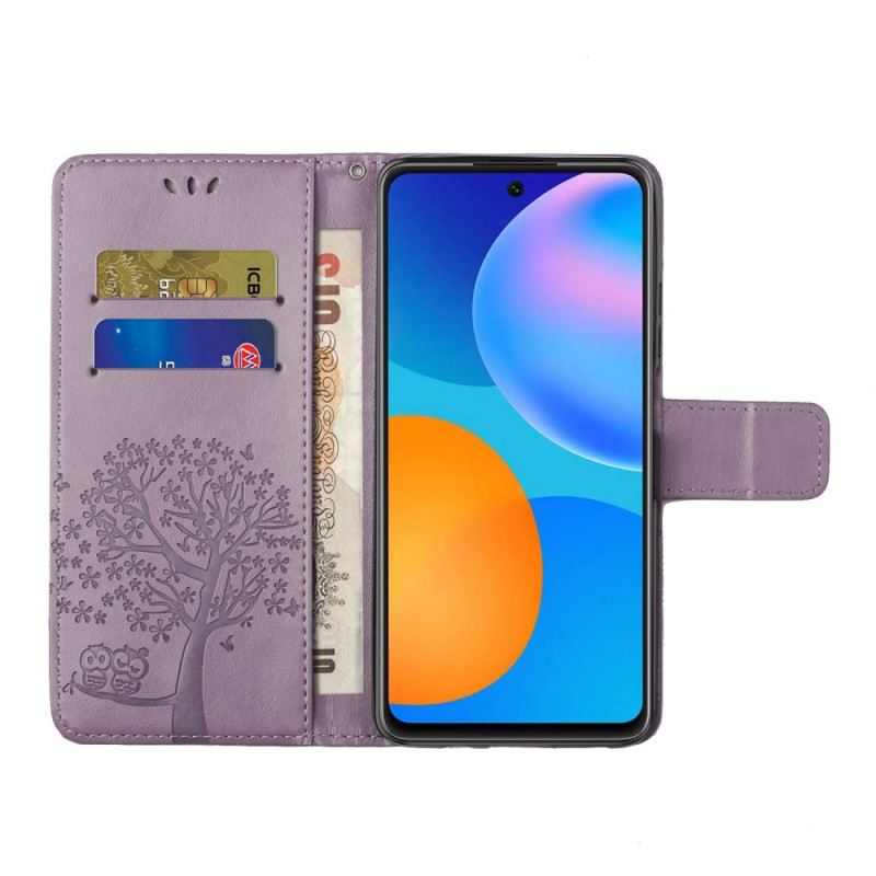 Kožna Futrola Xiaomi Redmi Note 11 Pro / 11 Pro 5G Drvo Tangi I Sove