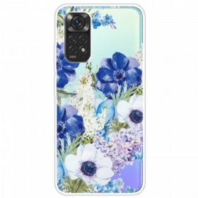 Maskica Xiaomi Redmi Note 11 Pro / 11 Pro 5G Akvarel Plavo Cvijeće