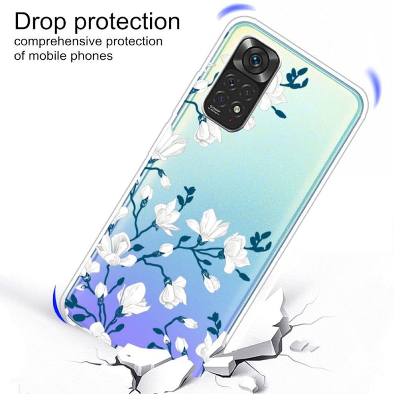 Maskica Xiaomi Redmi Note 11 Pro / 11 Pro 5G Bijelo Cvijeće