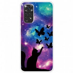 Maskica Xiaomi Redmi Note 11 Pro / 11 Pro 5G Mačka I Leptiri U Svemiru