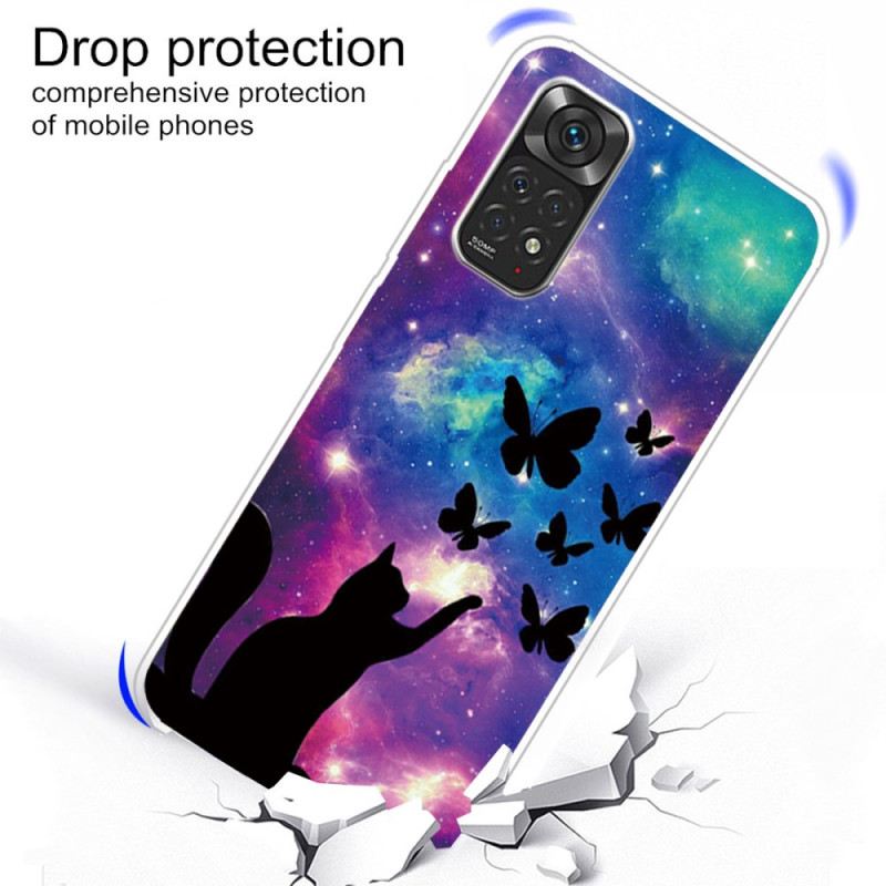 Maskica Xiaomi Redmi Note 11 Pro / 11 Pro 5G Mačka I Leptiri U Svemiru