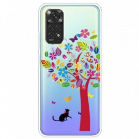 Maskica Xiaomi Redmi Note 11 Pro / 11 Pro 5G Mačka Ispod Šarenog Drveta