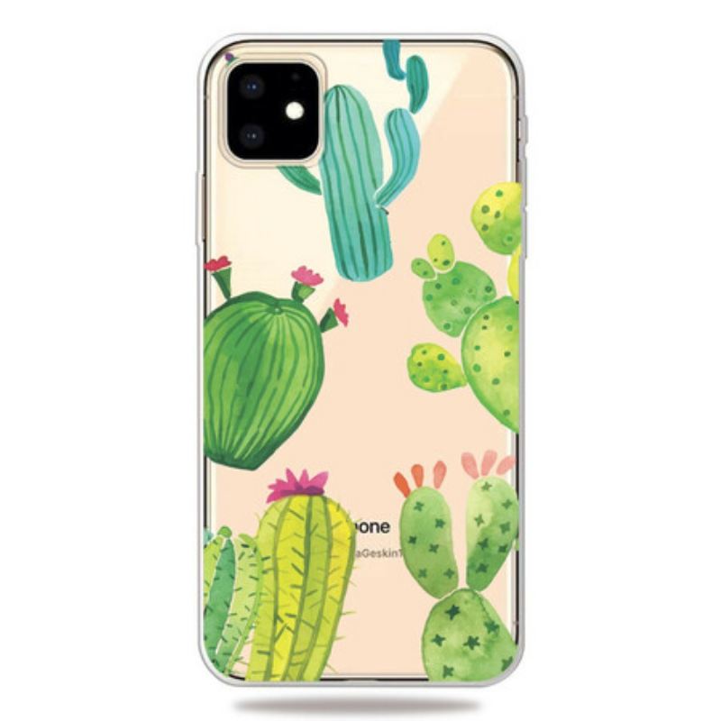 Maskica iPhone 11 Akvarel Kaktusi