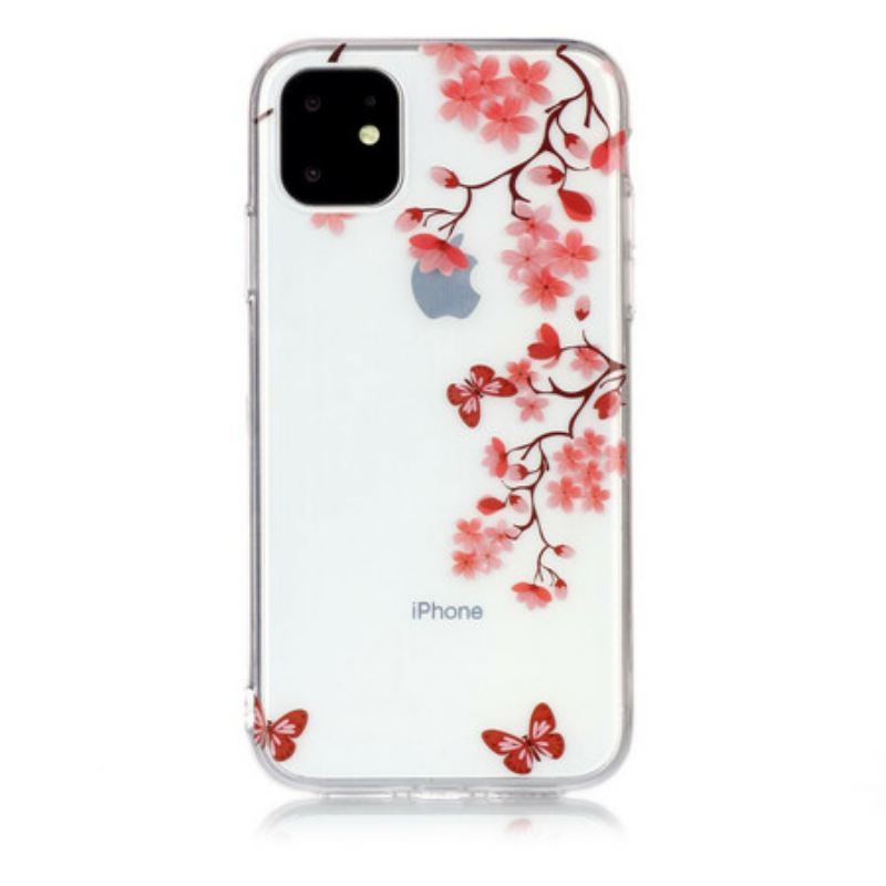 Maskica iPhone 11 Prozirna Grana S Leptirima