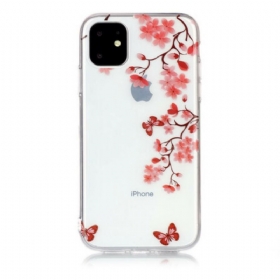 Maskica iPhone 11 Prozirna Grana S Leptirima