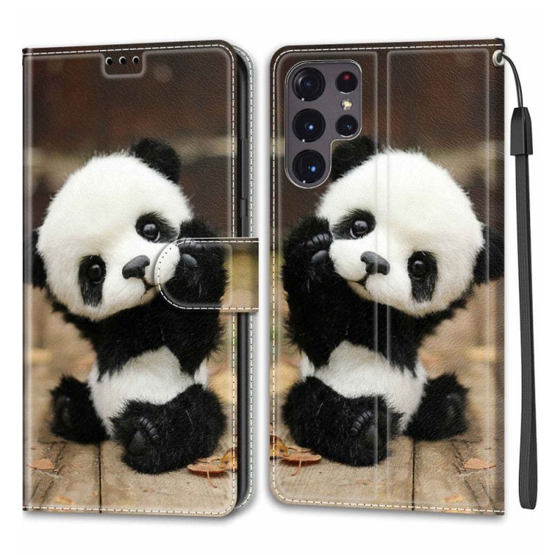 Futrola Samsung Galaxy S22 Ultra 5G Igrajte Little Panda With Strap