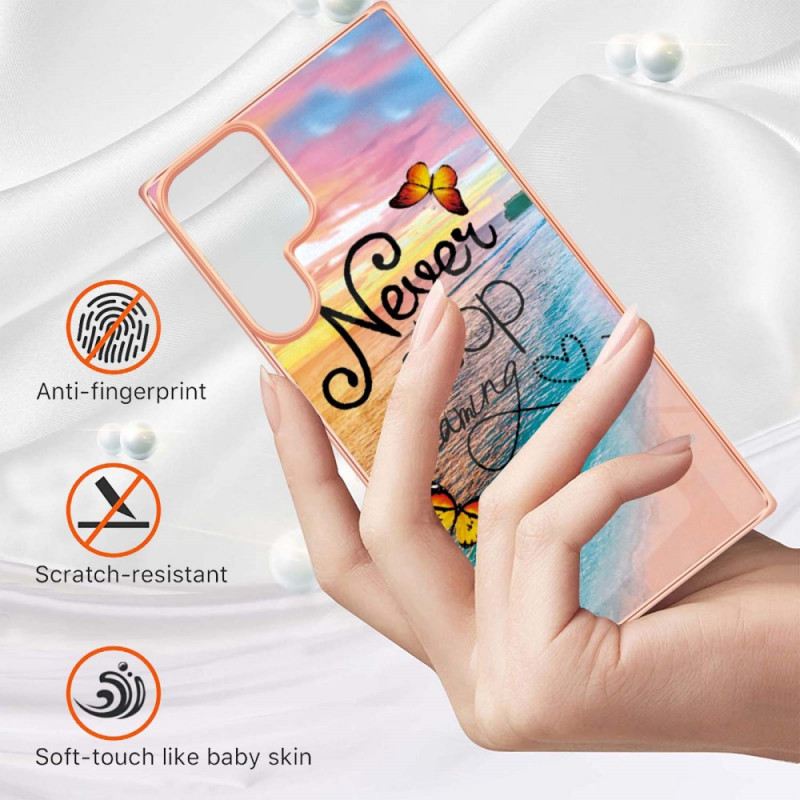 Maskica Samsung Galaxy S22 Ultra 5G Nikad Ne Prestanite Sanjati Leptire