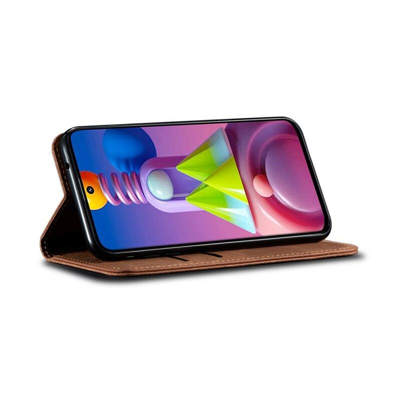 Flip Futrola Samsung Galaxy M51 Kožna Futrola Traper Tkanina