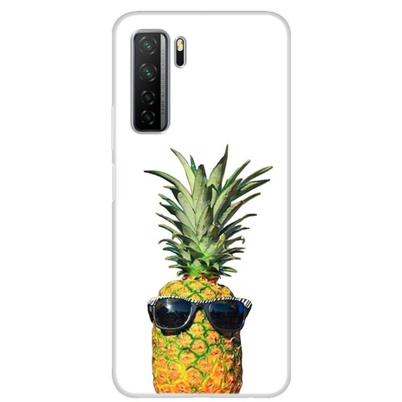 Maskica Huawei P40 Lite 5G Prozirni Ananas S Naočalama