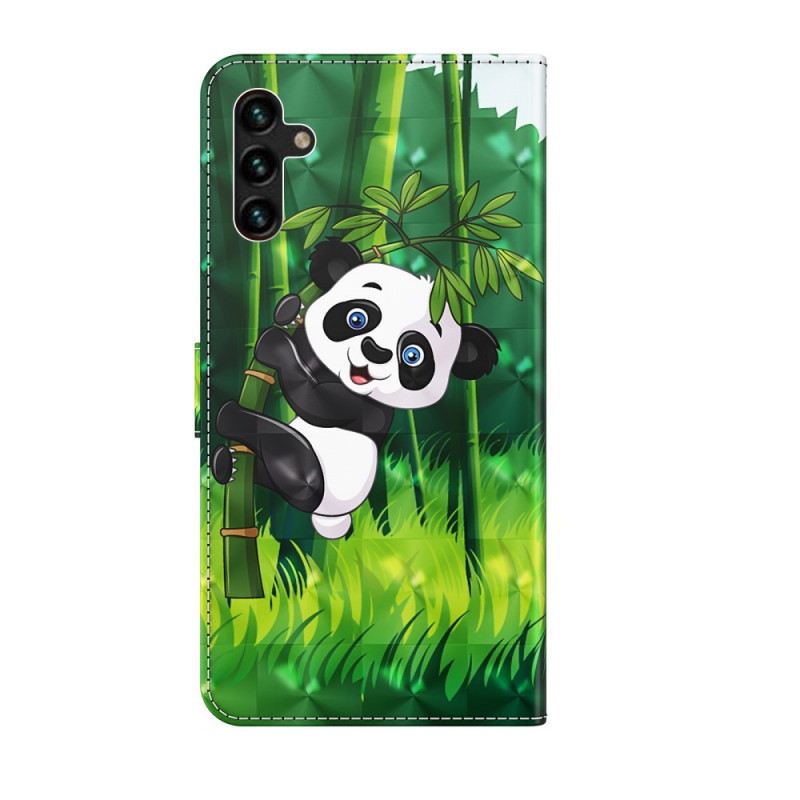 Kožna Futrola Samsung Galaxy A13 5G / A04s Panda I Bambus