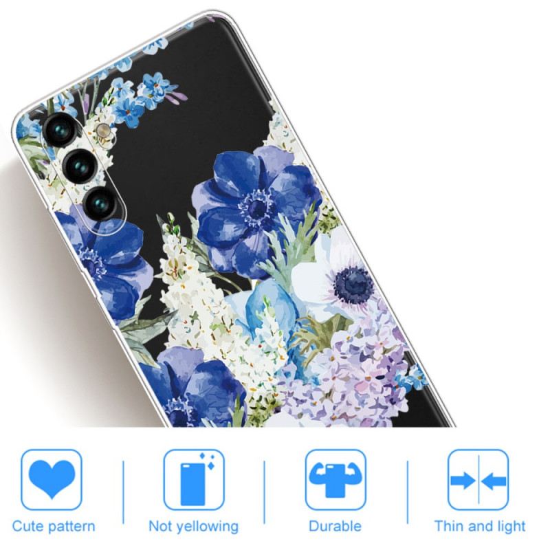 Maskica Samsung Galaxy A13 5G / A04s Akvarel Plavo Cvijeće