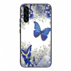 Maskica Samsung Galaxy A13 5G / A04s Butterflies Design Kaljeno Staklo