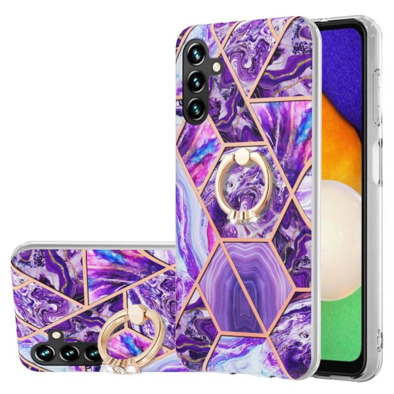 Maskica Samsung Galaxy A13 5G / A04s Geometrijski Mramor S Prstenastom Potporom