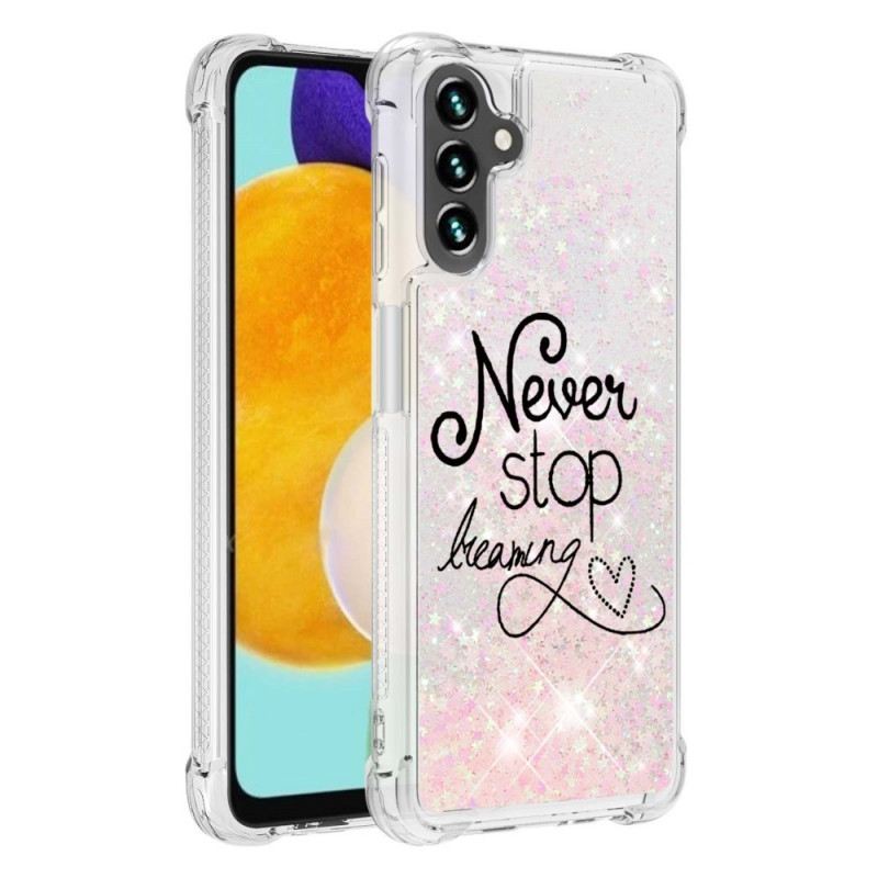 Maskica Samsung Galaxy A13 5G / A04s Never Stop Dreaming Glitter