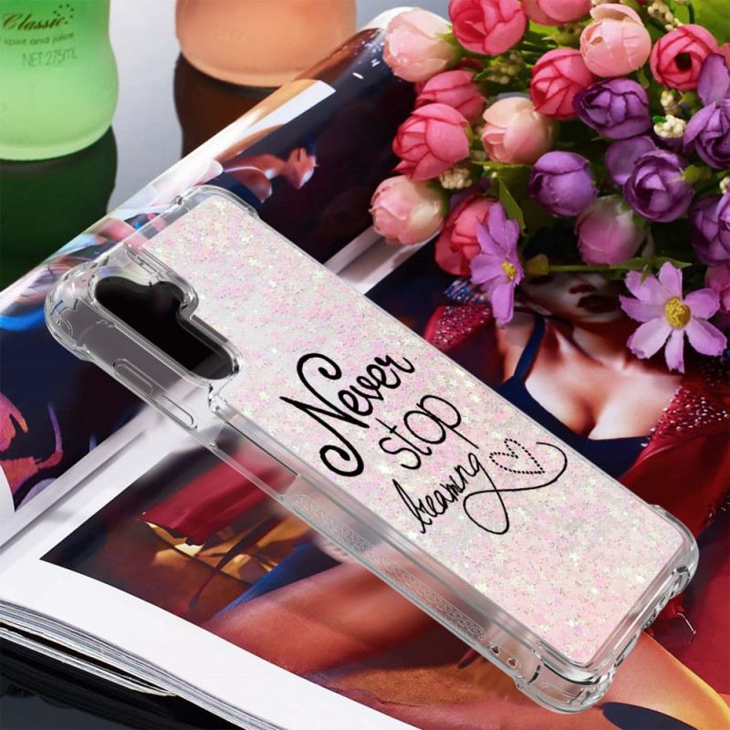 Maskica Samsung Galaxy A13 5G / A04s Never Stop Dreaming Glitter