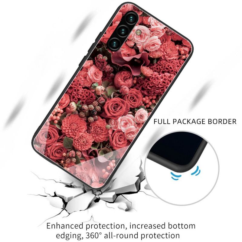 Maskica Samsung Galaxy A13 5G / A04s Rose Flowers Kaljeno Staklo