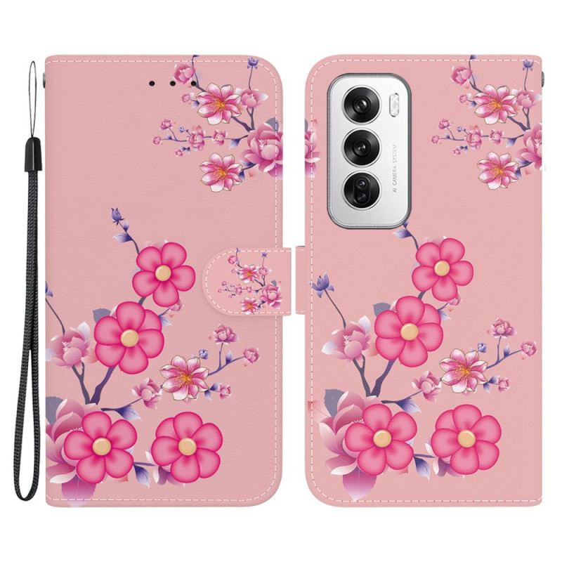 Kožna Futrola Oppo Reno 12 5g Sakura S Remenom