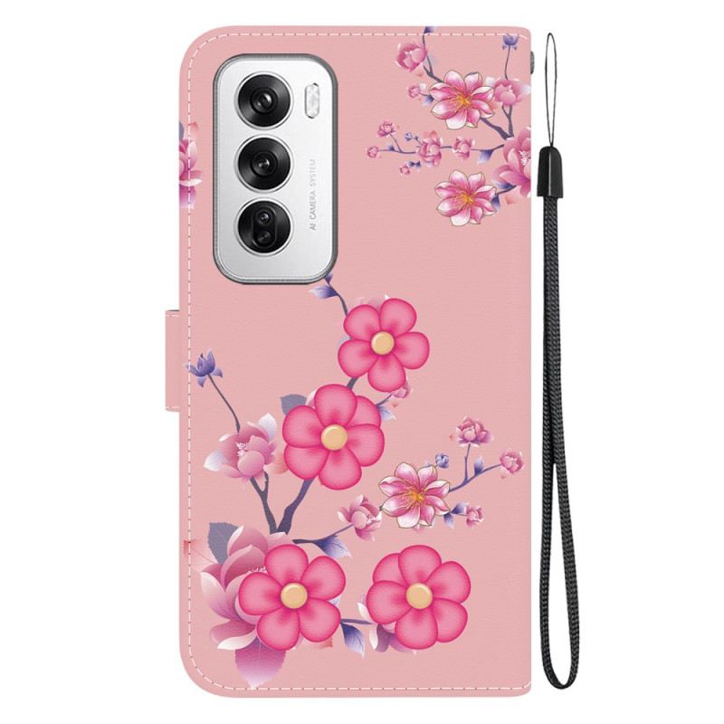 Kožna Futrola Oppo Reno 12 5g Sakura S Remenom