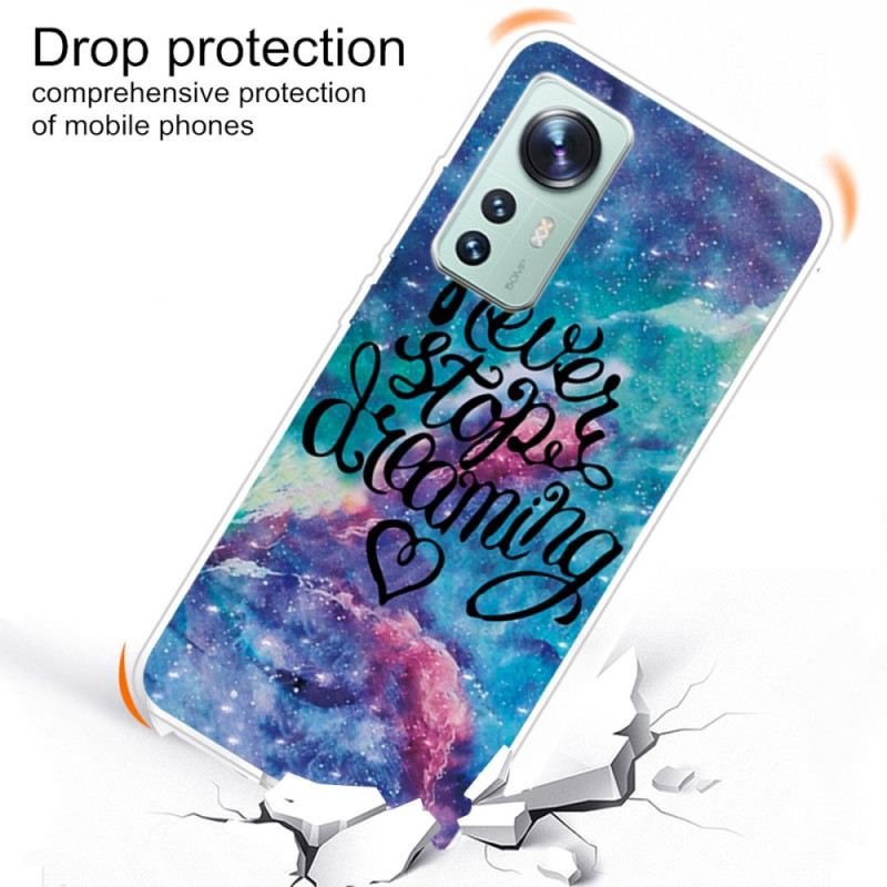 Maskica Xiaomi 12 Pro Silikon Never Stop Dreaming