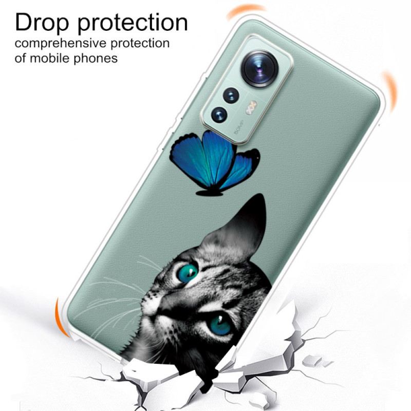 Maskica Xiaomi 12 Pro Silikonska Mačka I Leptir