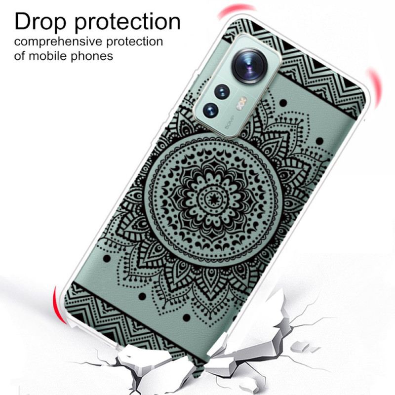 Maskica Xiaomi 12 Pro Silikonska Mandala Crna