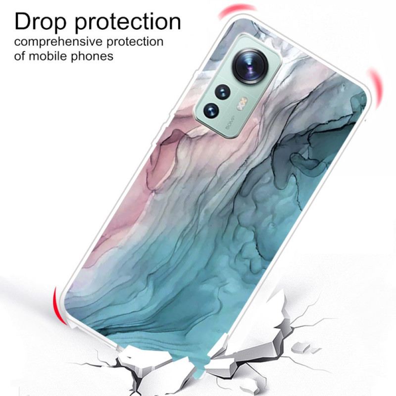 Maskica Xiaomi 12 Pro Silikonski Mramorni Akvarel