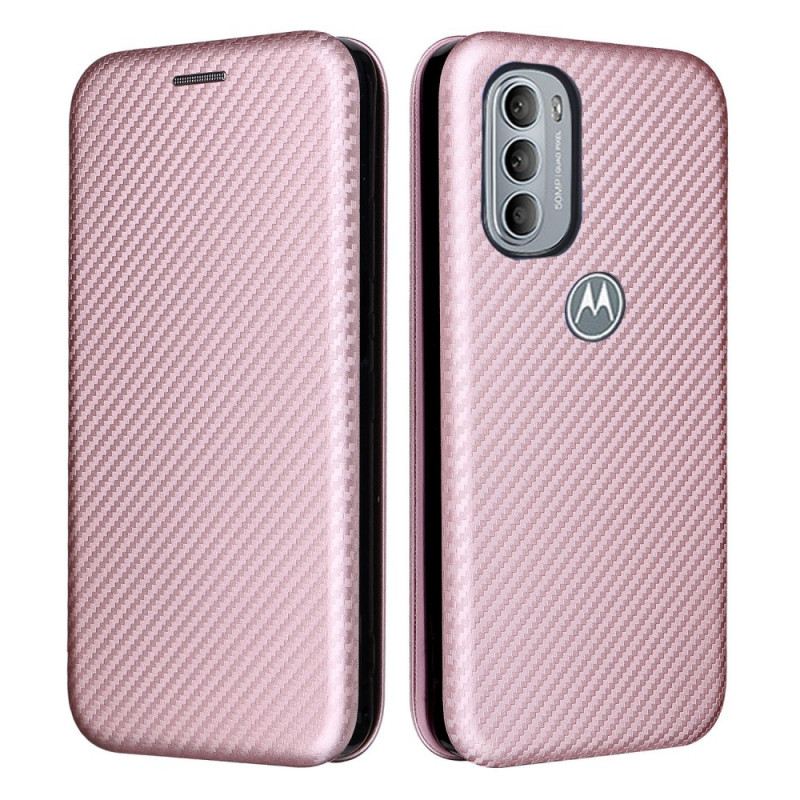 Flip Futrola Moto G41 / G31 Kožna Futrola Silikonski Ugljik