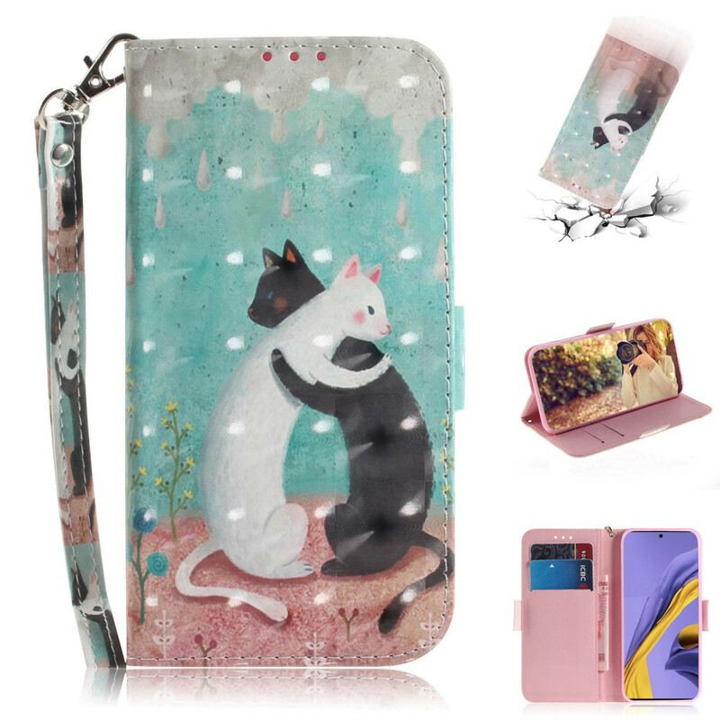 Futrola Samsung Galaxy A51 Strappy Cat Friends