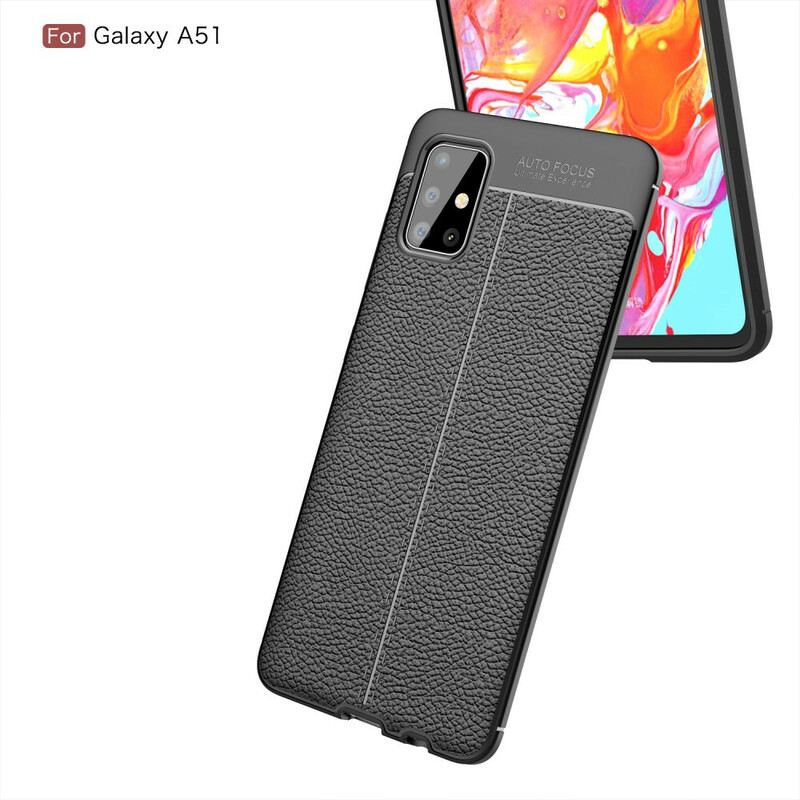 Maskica Samsung Galaxy A51 Efekt Dvostruke Linije Litchi Kože