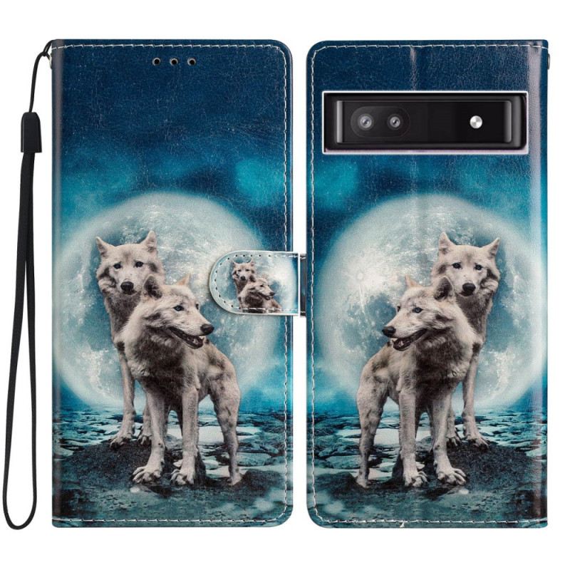 Futrola Google Pixel 7A Strapped Moonlight Wolves