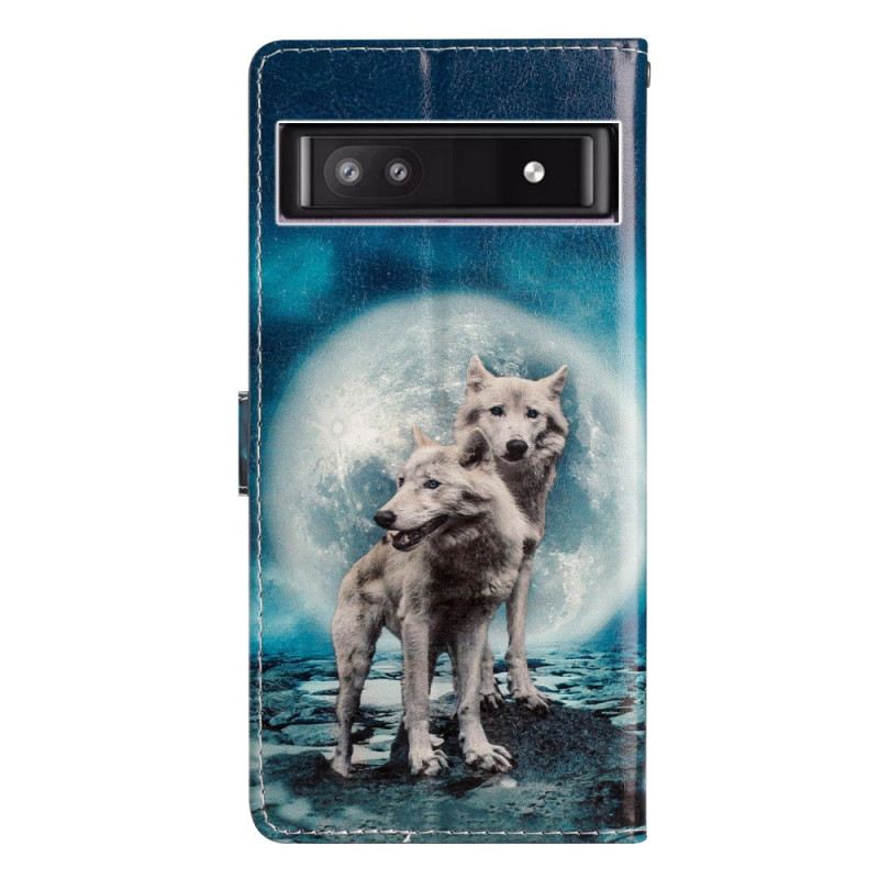 Futrola Google Pixel 7A Strapped Moonlight Wolves